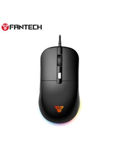FANTECH High-performance wired gaming mouse, 7200 DPI, adjustable RGB lighting, 6 programmable buttons, 82G lightweight design, 10 million click lifespan, 60LPS tracking speed, 1.8m braided cable, eSports gaming mouse for PC and Mac, black  - Image 5