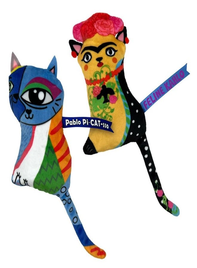 KONG Artz Cats - Crackling Cat Toys with Catnip, Ribbon and Tail (Bundle (Kahlo/Picasso and Dali/Van Gogh)) - Image 5