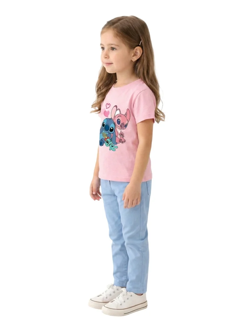 بيداني Girls  Alien Cartoon  T-Shirt-Pink