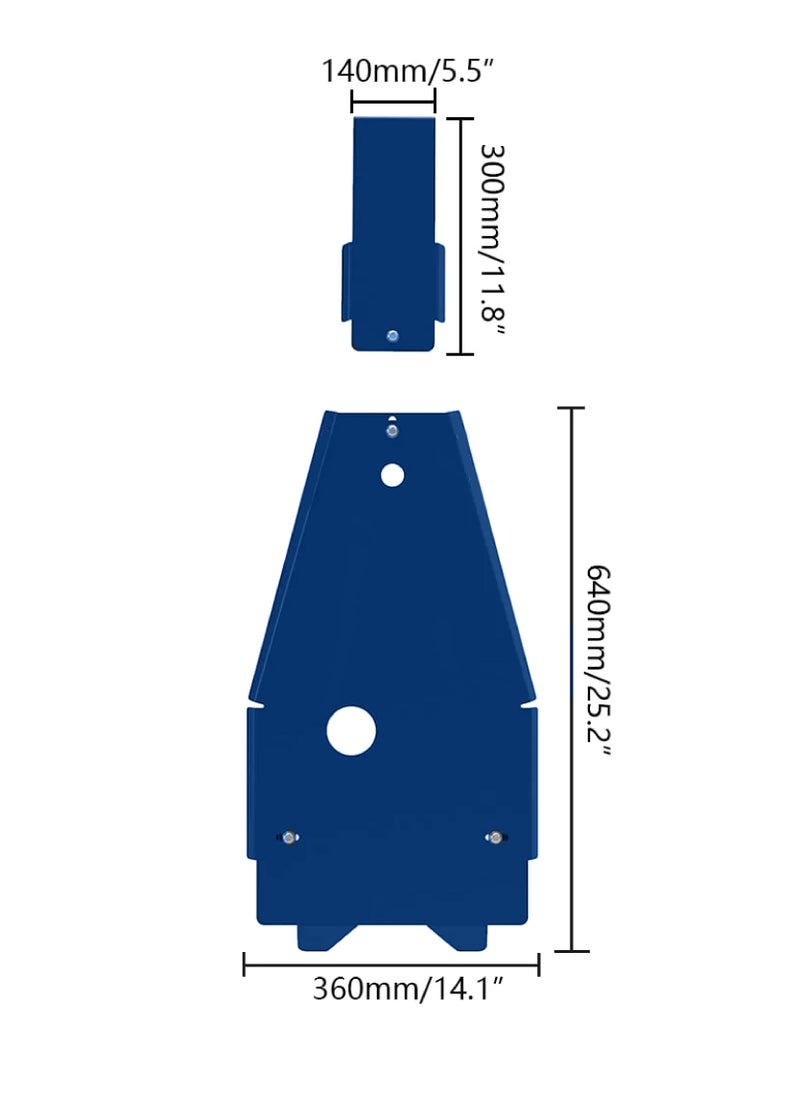 Generic Skid Plate For Yamaha Raptor 700 2006-2011 2013-2020 700R 2012-2020 Blue EB11240395  - Image 5