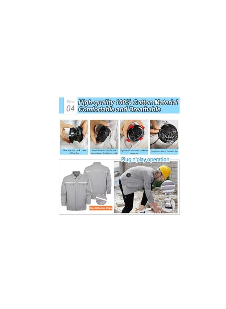 Generic Cold Vest, Fan Cooling Jacket, Hot Weather Fan Conditioned Safety Cooler Vests, Men Cooling Jacket, Evaporative Battery Powered, Reflective Work Motorcycle Women Mens Wearable Rechargeable  - Image 3