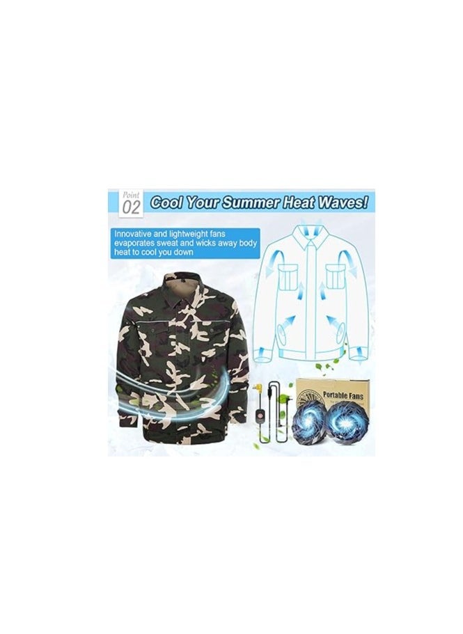 Generic Cold Vest, Fan Cooling Jacket, Hot Weather Fan Conditioned Safety Cooler Vests, Men Cooling Jacket, Evaporative Battery Powered, Reflective Work Motorcycle Women Mens Wearable Rechargeable  - Image 4