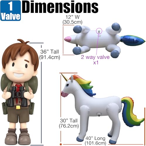 Jet Creations Inflatable Standing Rainbow Unicorn, Great for Pool, Party Decoration, Birthday, 40" L x 30" H, Multicolor - Image 4