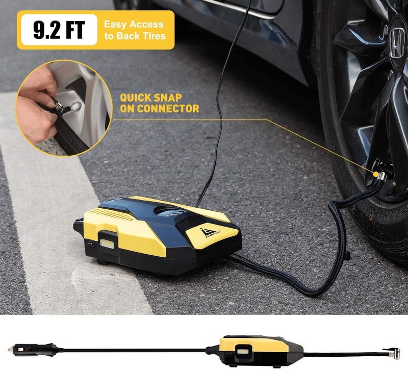 JOJOY LUX Digital Tire Inflator 12V DC Portable Auto Air Compressor Pump - Image 5