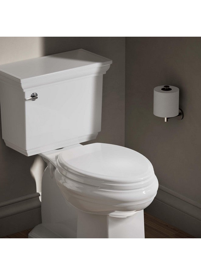 كوهلر مقعد مرحاض KOHLER 20454-0 Ridgewood ممدود هادئ الإغلاق، مقعد مرحاض خشبي مصبوب بالضغط، مقعد مرحاض ناعم الإغلاق، أبيض - Image 1