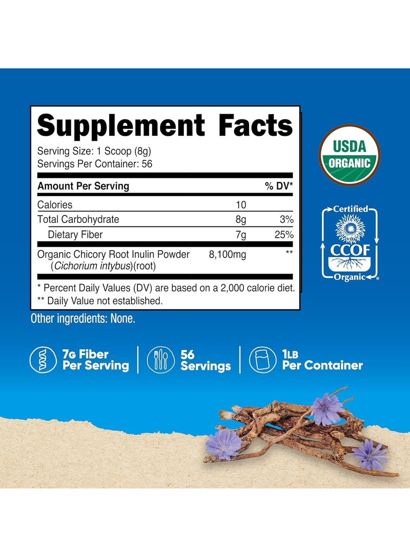 مسحوق إنولين عضوي من نيوتريكوست، 1 رطل - Image 2