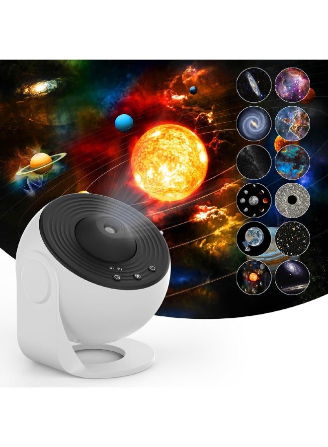 OKASA Starry sky projector with planetarium projector night light, 4Kinterchangeable 13 HD Galaxy discs, 360 °rotation, timed, silent design for children's bedroom - Image 2