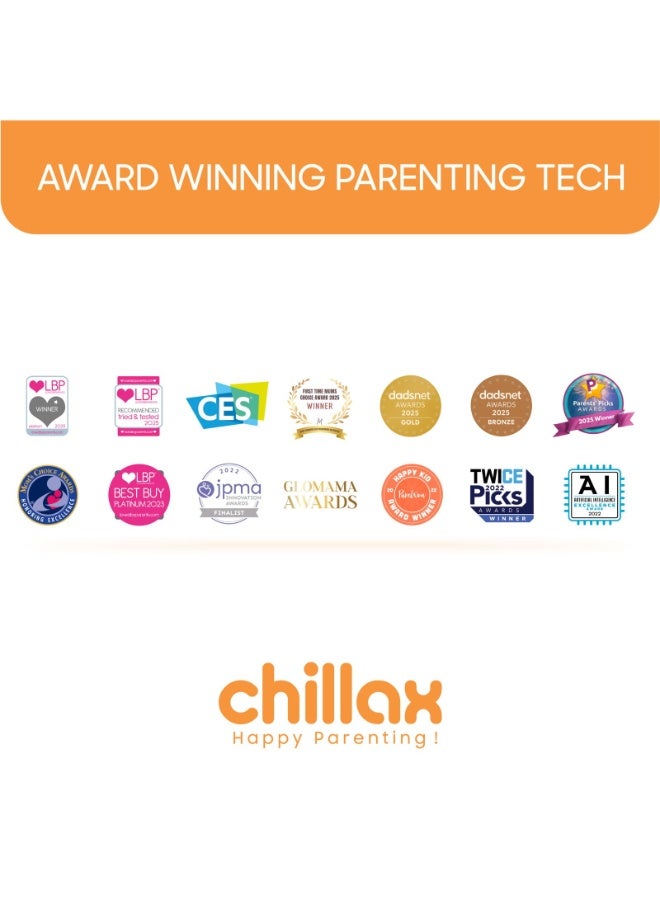 Chillax DM568 - Baby Monitor Candle - 5 HD LCD Screen - Remote-Controlled 2K QHD Camera - Night Vision - Temperature Sensor - Walkie-Talkie - Night Light & Lullabies - WiFi On/Off - With App - Image 5