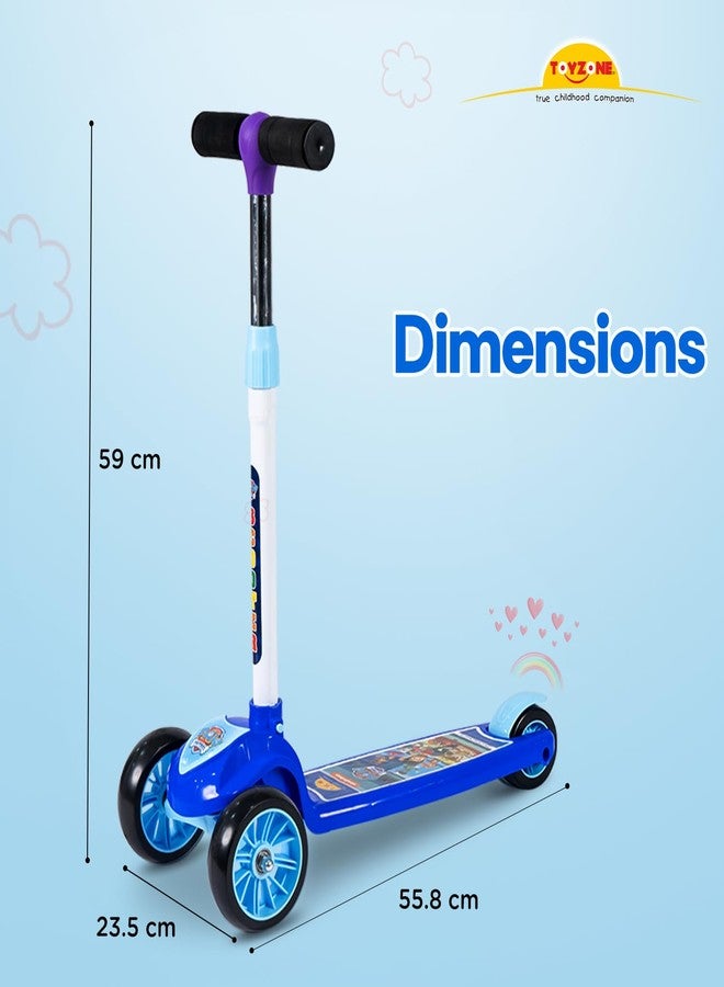 Toyzone Impex Pvt Ltd Toyzone Kids Kick Scooter – Foldable & Adjustable with Rear Brake, Skateboard Style – for Age 5+ Years, Toyzone Paw Patrol Kids Kick Scooter - Image 2