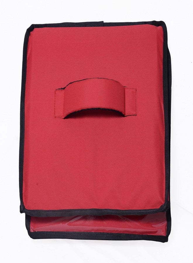 Quaffor 16 * 16 * 16 Inch Food/Pizza/zomato/swiggy/Cake Insulated hot/Cold delivery Backpack (Red) - Image 3