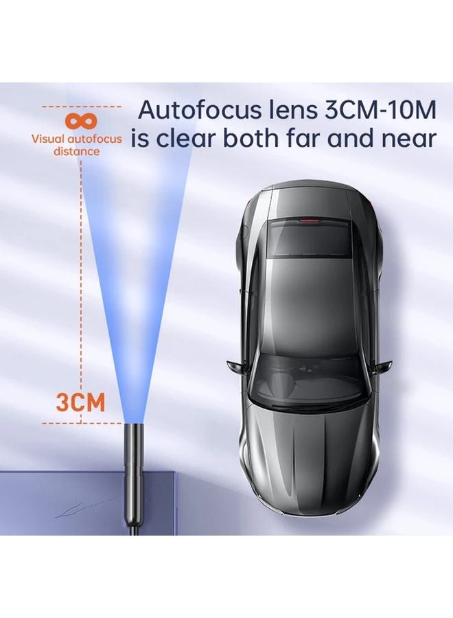 Orange 8mm Industrial Endoscope With 4 3 Inch IPS Display Auto Focus HD USB Rechargeable For Automotive HVAC Inspections - Image 3