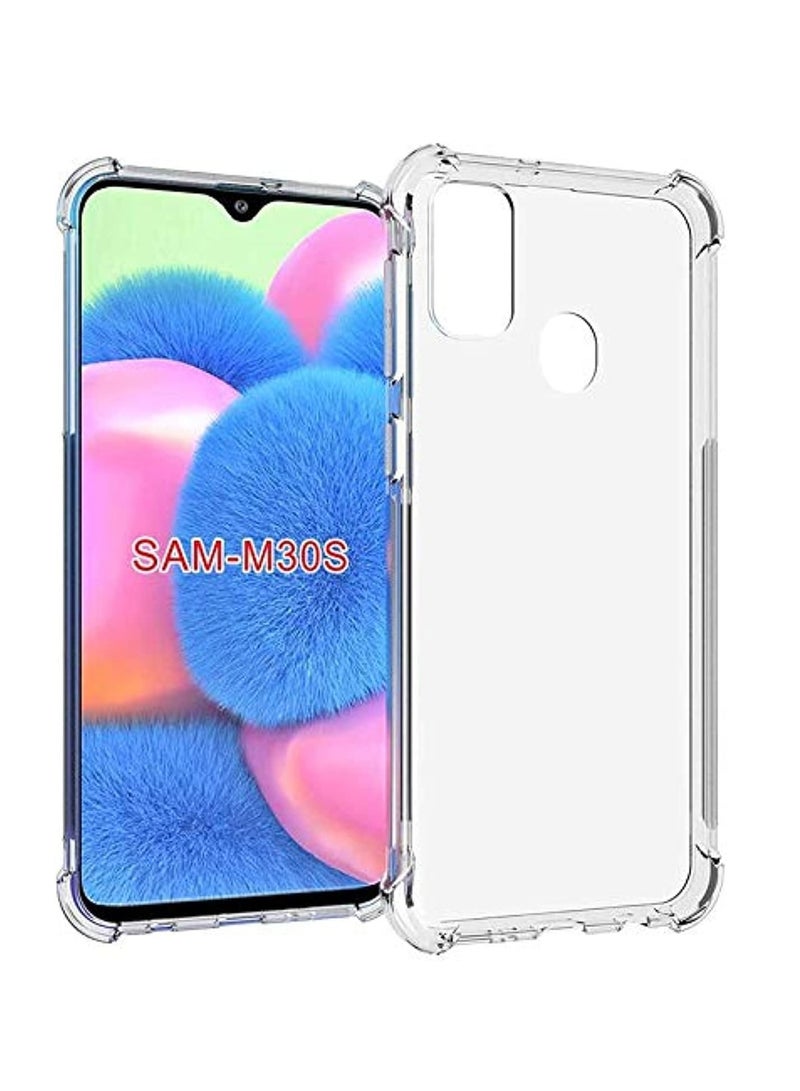 Armor fekra/Y Shockproof Case for Samsung Galaxy M30s Air-Cushion-Corner TPU Cover, Clear - Image 1