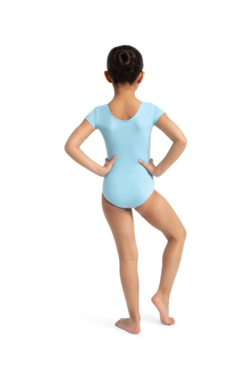 Capezio ليوتارد قصير الأكمام الأساسي للفتيات من كابيزيو، أزرق فاتح، 6 8 الولايات المتحدة - Image 2