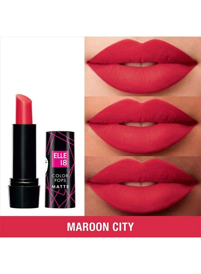 Elle18 Elle 8 Lipstick Maroon City (Matte) - Image 3