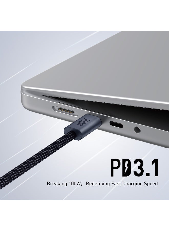 JODA Titan 240 240W USB-C to USB-C Cable , Black, 2 Meter ,240W Fast Charging, ,Safe Fast Charging, ,Smart Device & iPhone Charging Cable, ,Durable Charger, ,Long-Lasting Charging Cable, ,USB-C Cable Charger, ,Super Fast Charging, ,2 Meter Cable, ,iPhone & Samsung  Charger, ,Strong & Flexible Charging Cable. - Image 3