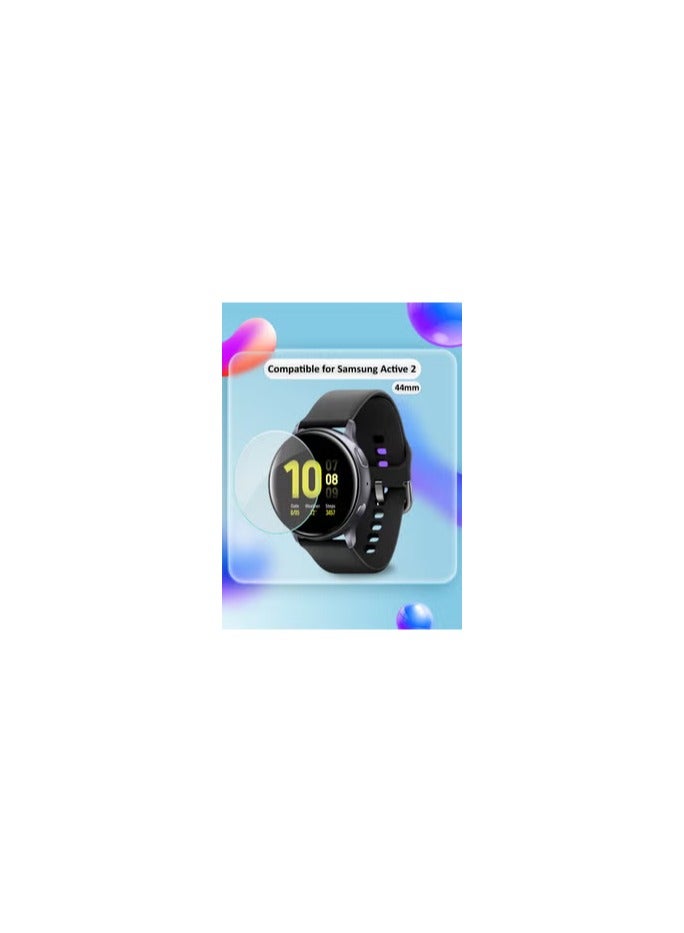 2Packs 44mm Premium Screen Protector for Samsung Galaxy Active 2 – Scratch & Impact Resistant, Easy Install, Bubble-free