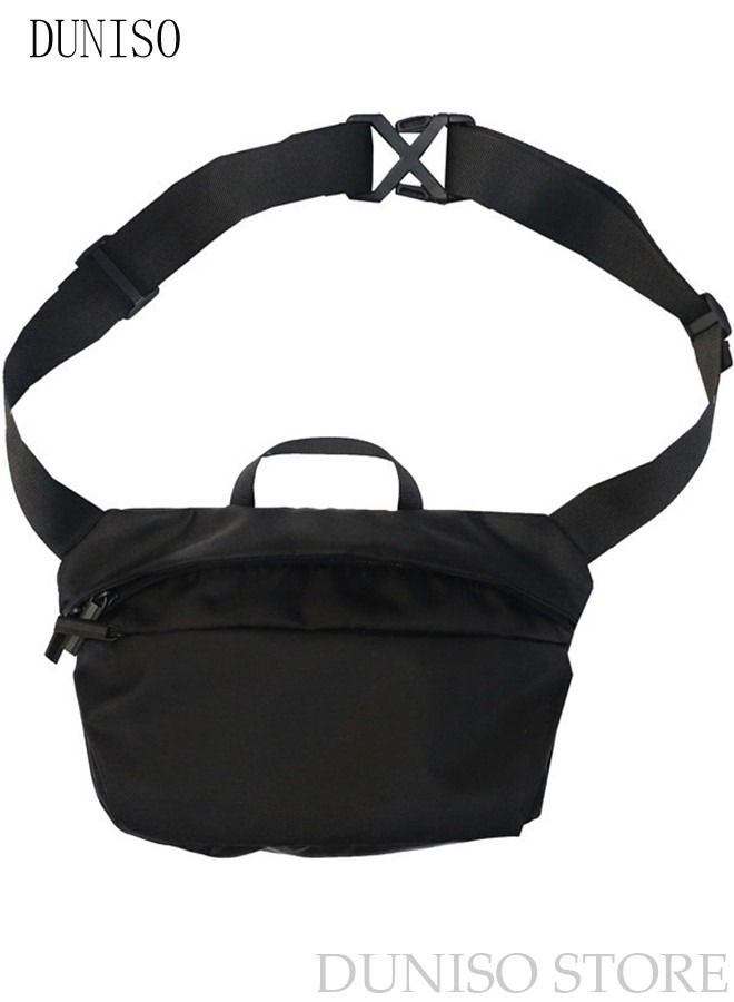 DUNISO Compact Sling Bag for Men and Women Waterproof Crossbody Bag Multipurpose Chest Shoulder Bag with Buckle Everyday Carry Bag for Travel Work Sports - Image 2