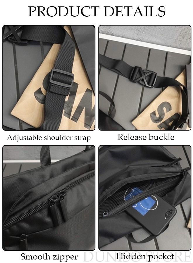 DUNISO Compact Sling Bag for Men and Women Waterproof Crossbody Bag Multipurpose Chest Shoulder Bag with Buckle Everyday Carry Bag for Travel Work Sports - Image 3