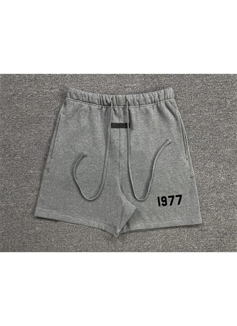 FOG FEAR OF GOD double line ESSENTIALS high street 1977 American sports pants shorts summer Dark gray