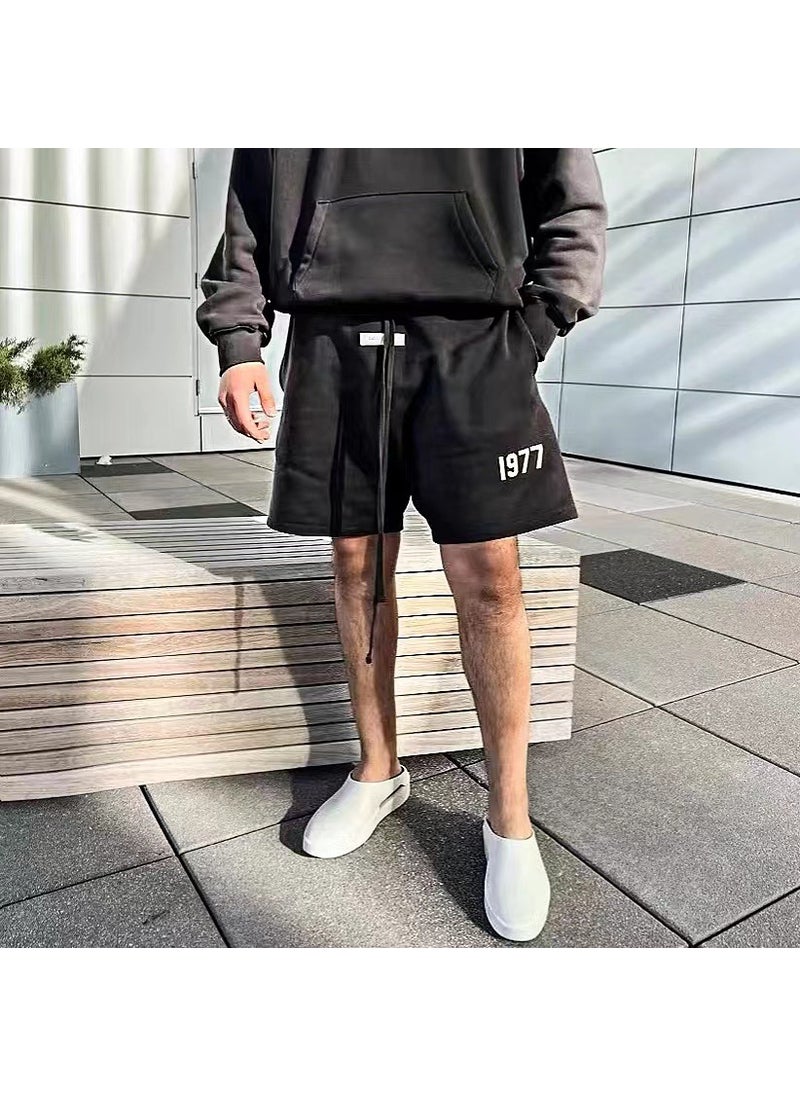 Generic - Fear God Essentials High Street 1977 American Style Sports Shorts Casual Loose Fit Summer Dark gray - Image 1
