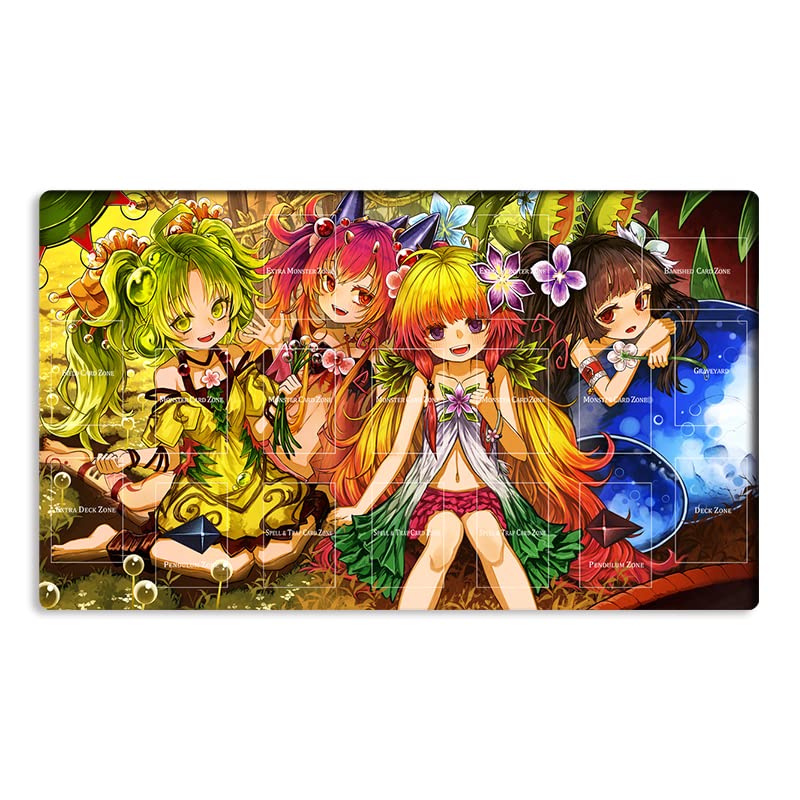 Mlikemat New Mlikemat Playmat Dark Magician Girl TCG CCG OCG Trading Card Game Mat with Zones + Free Bag (ZD014-227-A) - Image 1