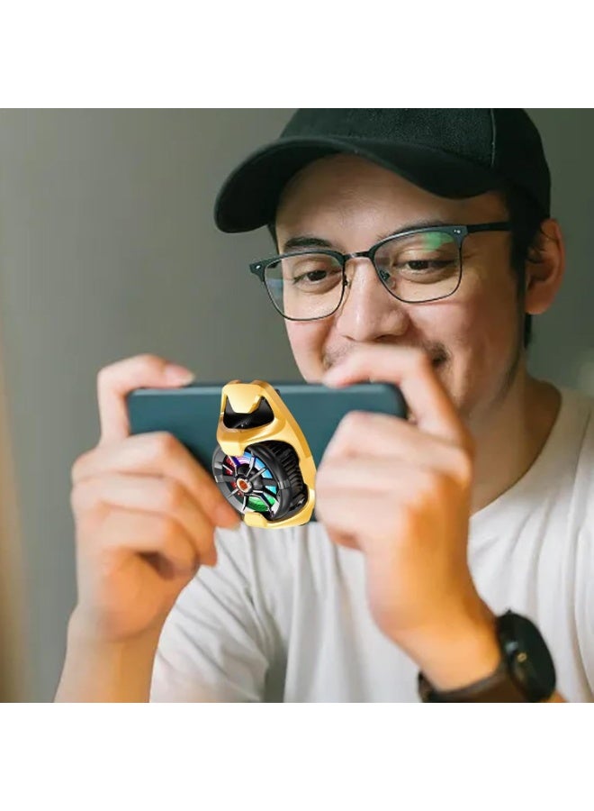 ميمو مروحة تبريد الهاتف المحمول DL22، مبرد الهاتف الخلوي | مبرد تبريد الهاتف بمشبك خلفي، مروحة تبريد الهاتف الخلوي المحمولة مع إضاءة RGB، مروحة تبريد الهاتف المحمول شبه الموصلة للألعاب - Image 4