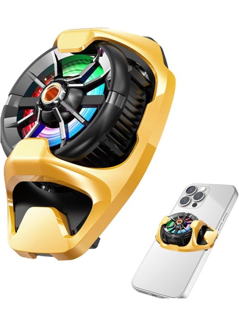 DL22 Mobile Phone Cooling Fan, Cell Phone Cooler | Back Clip Phone Cooling Radiator,Portable Cell Phone Cooling Fan with RGB Lighting,Semiconductor Mobile Phone Cooling Fan for Gaming