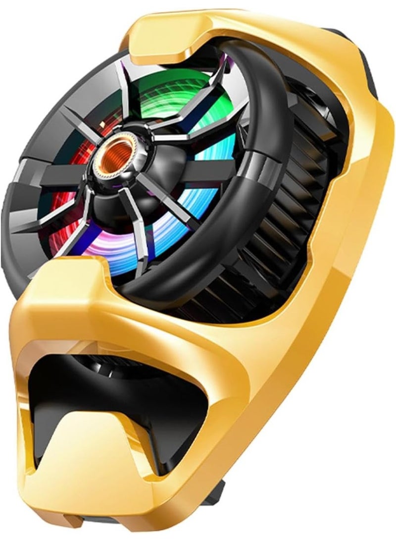 ميمو مروحة تبريد الهاتف المحمول DL22، مبرد الهاتف الخلوي | مبرد تبريد الهاتف بمشبك خلفي، مروحة تبريد الهاتف الخلوي المحمولة مع إضاءة RGB، مروحة تبريد الهاتف المحمول شبه الموصلة للألعاب - Image 3