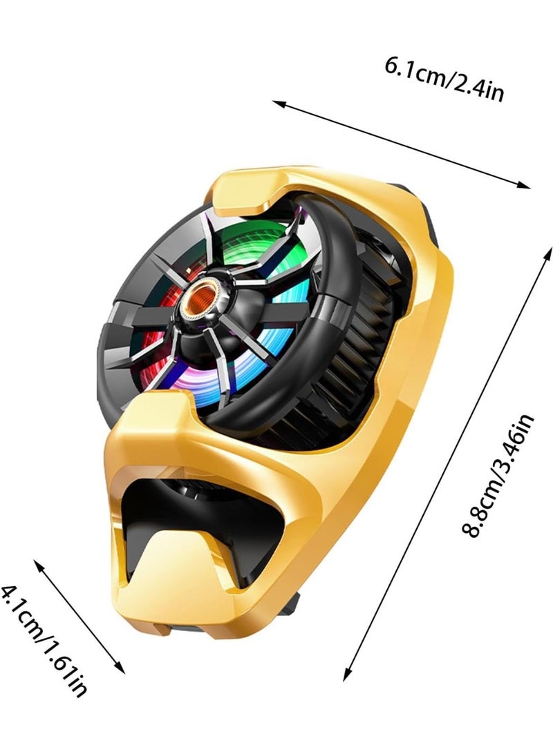 ميمو مروحة تبريد الهاتف المحمول DL22، مبرد الهاتف الخلوي | مبرد تبريد الهاتف بمشبك خلفي، مروحة تبريد الهاتف الخلوي المحمولة مع إضاءة RGB، مروحة تبريد الهاتف المحمول شبه الموصلة للألعاب - Image 2