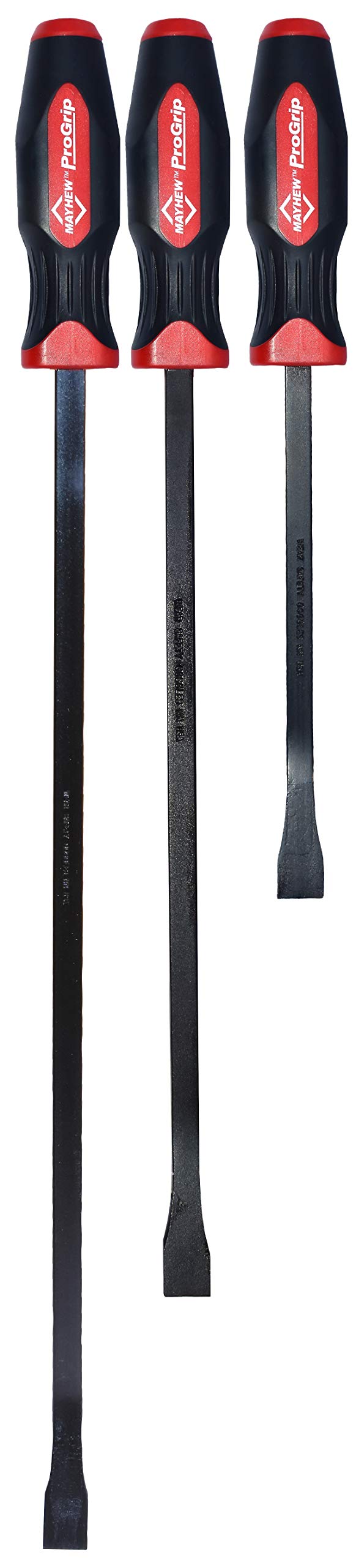 Mayhew Tools 61350 ProGrip Curved Pry Bar Set 3Piece Black Oxide Finish