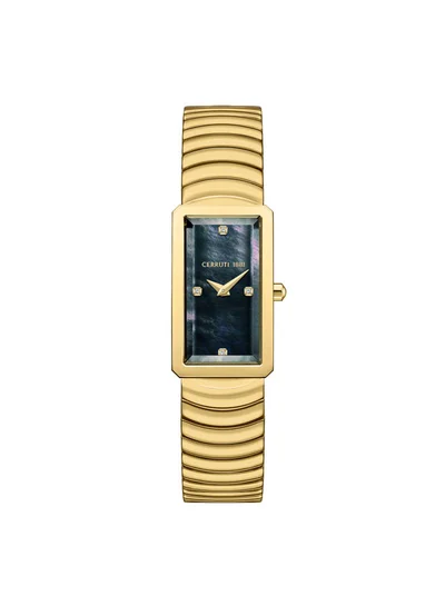 شيروتي 1881 Women's Vallucciole 17mm Black Mother-of-pearl Dial Quartz Analog Watch For Women