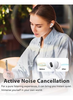 Sthxyfaith In-ear Earphones, Bluetooth Wireless Earbuds, Active Noise Cancellation, In-Ear Detection, Personalized Spatial Audio, One-Click Connection, HD Mic Wireless Earbuds, USB-C Charging, White  - Image 4