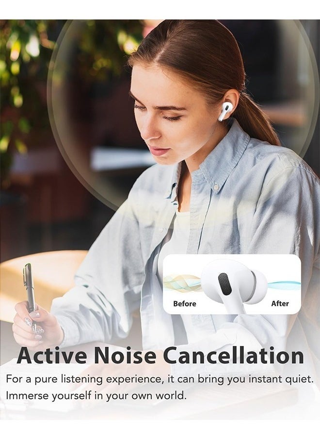 Sthxyfaith - In-ear Earphones, Bluetooth Wireless Earbuds, Active Noise Cancellation, In-Ear Detection, Personalized Spatial Audio, One-Click Connection, HD Mic Wireless Earbuds, USB-C Charging, White - Image 1