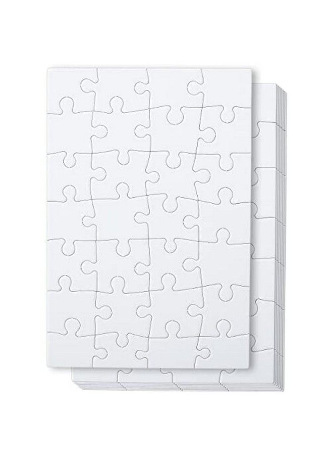 Mr. Pen - Blank Puzzle 8 Pack 28 Pieces/Pack 5.5 X 8.1 Inches White Blank Puzzles To Draw On White Puzzle All White Puzzle Blank Puzzle Pieces To Write On Blank Jigsaw Puzzle Pieces - Image 1