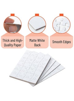 Mr. Pen Blank Puzzle 8 Pack 28 Pieces/Pack 5.5 X 8.1 Inches White Blank Puzzles To Draw On White Puzzle All White Puzzle Blank Puzzle Pieces To Write On Blank Jigsaw Puzzle Pieces  - Image 4