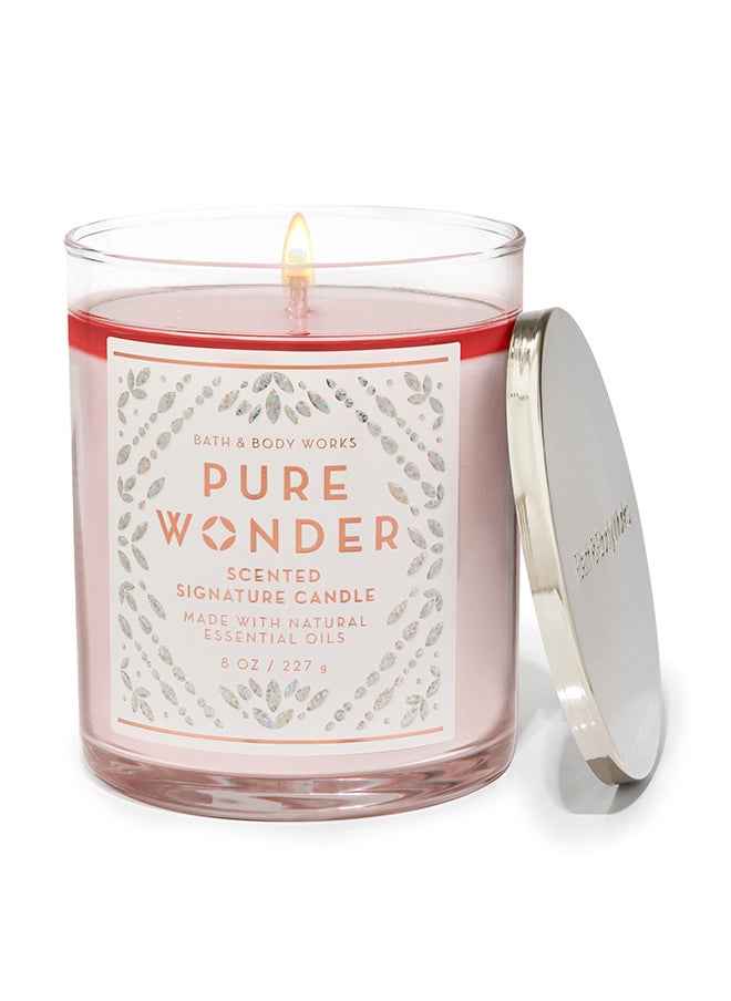 Bath & Body Works Pure Wonder Signature Single Wick Candle 