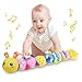 KMUYSL Baby Toys 012 Months Musical Animal Stuffed Toy with Crinkle Rattles Lullaby Plush Toy for Infant Newborn Yellow Fabric Cotton - Image 3
