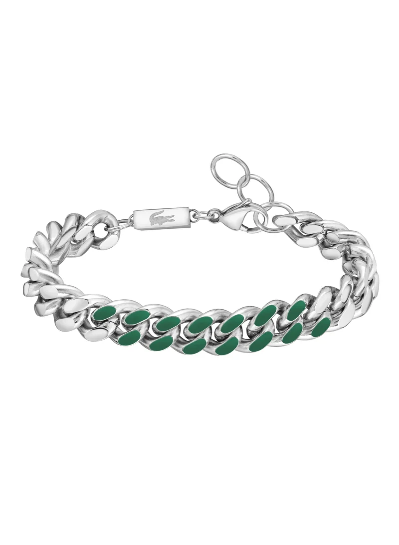 لاكوست Lacoste Men's Silver Chain Bracelets - 2040309