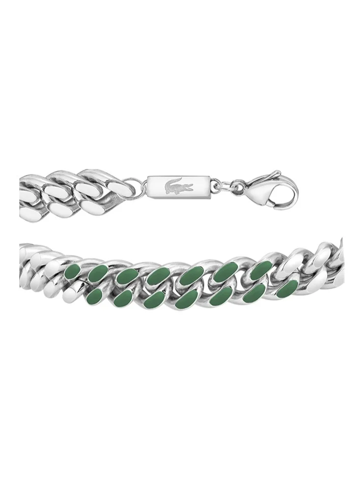 لاكوست Lacoste Men's Silver Chain Bracelets - 2040309