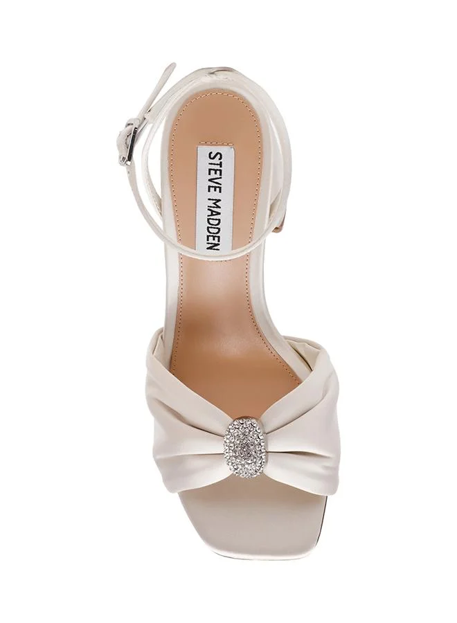 Steve Madden  Meladi Heeled Sandals - Ivory for Women | Best Price UAE