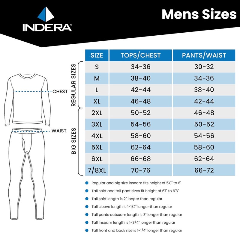 Indera Men's Cotton Rib Knit Union Suit - Image 4