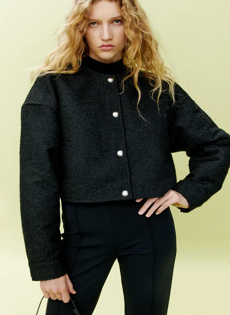 H&M Oversized Button-Front Jacket