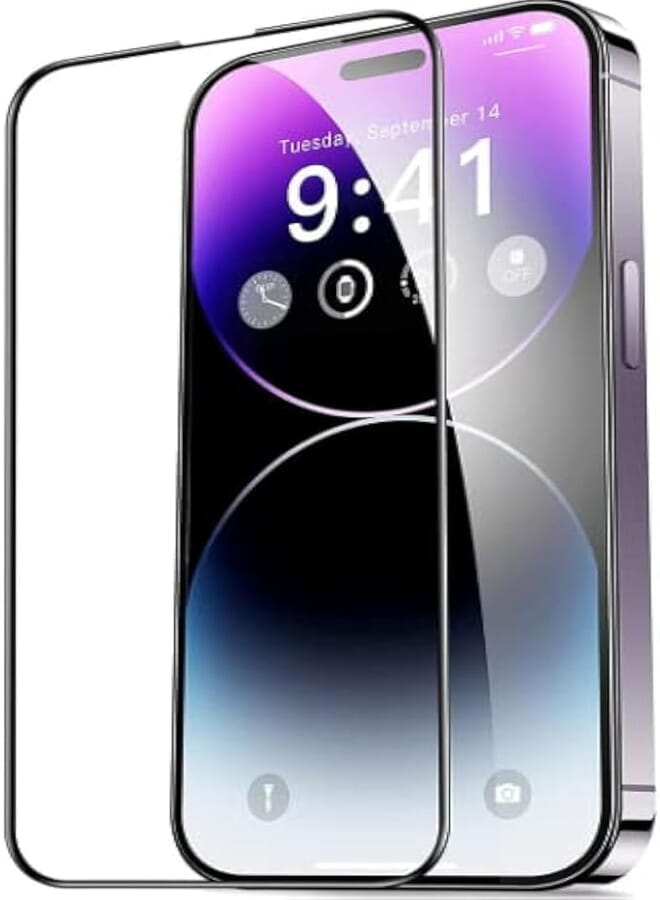 Next Store Clear Glass Screen Protector Compatible with iPhone 14 Pro Max – 9H Ultra Protection, 93% HD Clarity, Anti-Fingerprint, Anti-Scratch, Bubble Free Auto Installation, High Touch Response