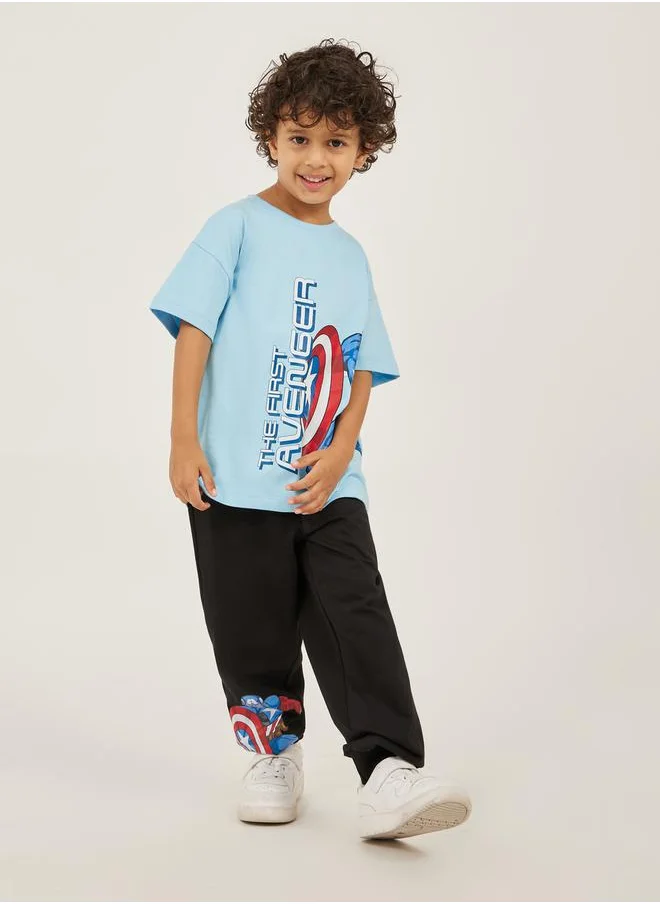 ستايلي Avenger Printed Drawstring Waist Joggers