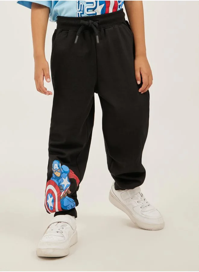 ستايلي Avenger Printed Drawstring Waist Joggers