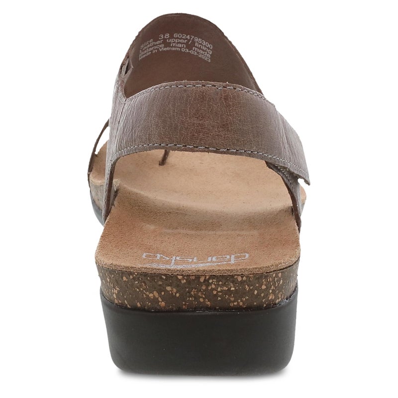 Dansko Reece Sandal for Women - Memory Foam and Cork Footbed for Comfort and Arch Support - Lightweight Rubber Outsole for Long-Lasting Wear Stone 5.5-6 M US - Image 5