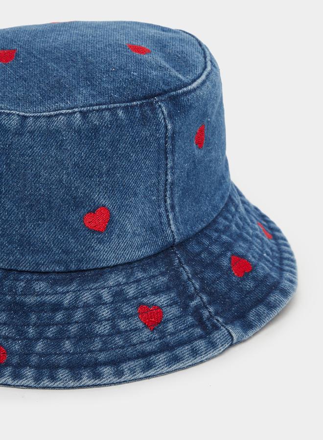Styli Styli Floral Print Denim Bucket Hat  - Image 3