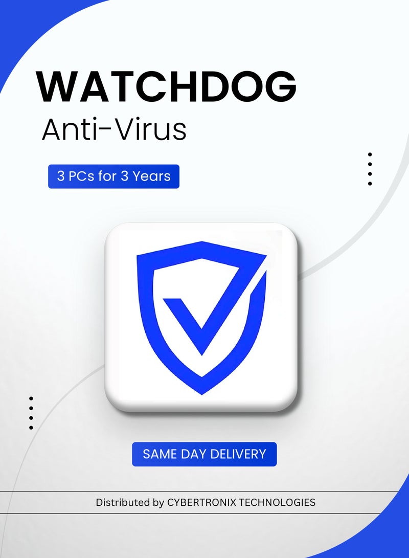 Watchdog Watchdog Anti-Virus | 3 PCs for 3 Years | Digital License | SAME DAY DELIVERY