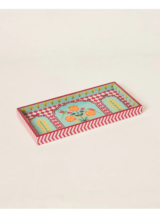 Chumbak Rani Bagh Wooden Tray - 12"x6"| Palace Memoirs