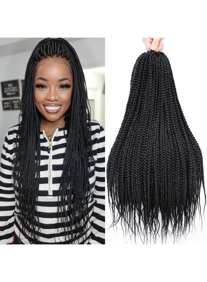 Chicmoi Box Braids Crochet Hair 20 Inch Crochet Braids Pre Looped Crochet Hair For Black Women 6 Packs Small Crochet Box Braids Knotless Box Braids Crochet Hair Box Braided Hair Extensions (20In 6 Packs 1B) - Image 1